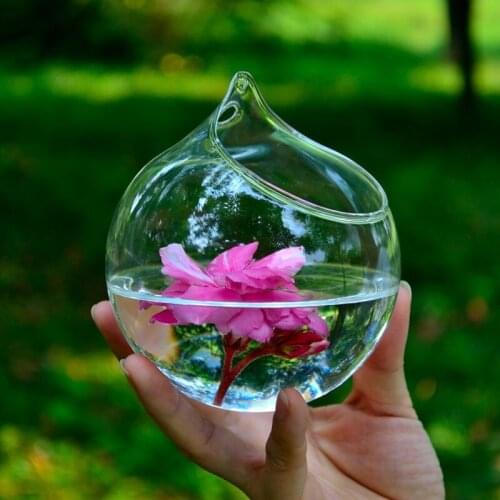Free Shipping 8pcs/pack Diameter=8cm Big Open Glass Terrarium Vase Home Decoration Glass Globe Wedding Hanging Glass Decorative