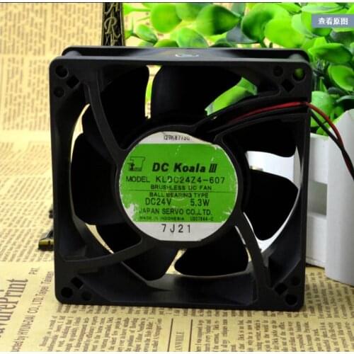 Free Shipping KLDC24Z4-607 DC 24V 5.3W 2-wire 70mm 92X92X32mm Server Square Cooling fan
