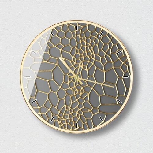 Living Room Gold Wall Clock Creative Nordic Personality Silent Watches Gold Black Unique Gifts Home Decoration Accessories C5T78