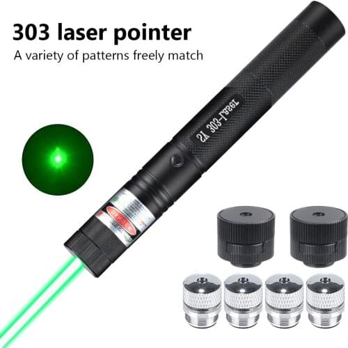 High Pointer Pen Green Laser Sight Powerful Beam Stars Multi-pattern Visible Beam Light Zoom Focus Burning Security Astronomy