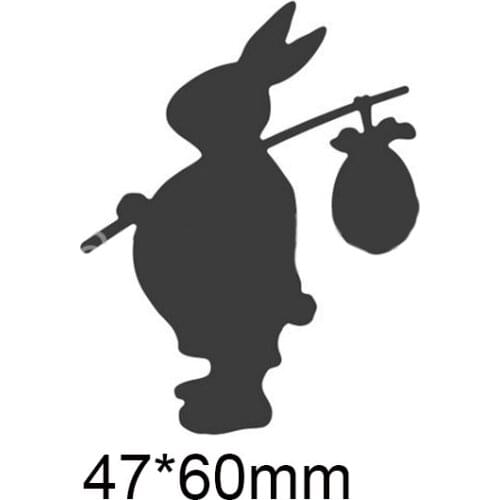 Cute Trudge Rabbit Metal Cutting Dies Stencils For DIY Scrapbooking Easter Decorative Embossing Cards Handcraft Die Cuts 2019