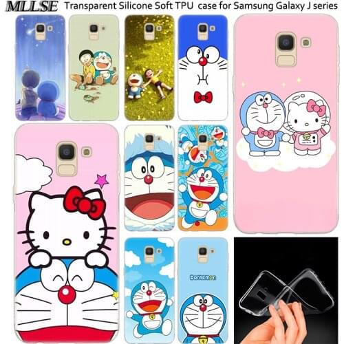 Hot Anime Doraemon Soft Silicone Case For Samsung Galaxy J2Pro J4 J6 J8 2018 J3 J5 J7 2016 2017EU Prime CORE Plus Fashion Cover