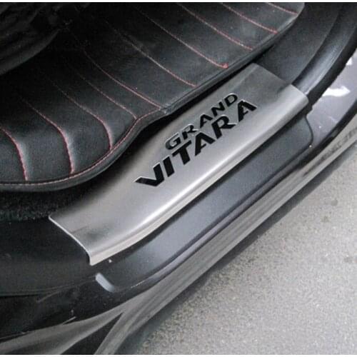 High Quality 4pcs/ Chrome Door Sills Set 2007-2012 for Suzuki Grand Vitara 5D Stainless Steel Door Sill Scuff Plates