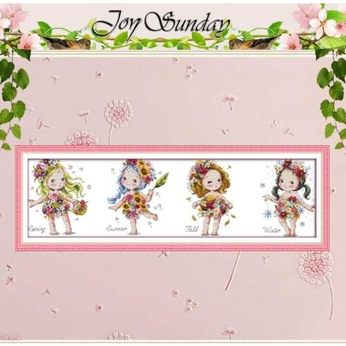Flower girl Patterns Counted Cross Stitch 11CT 14CT Cross Stitch Set Wholesale Cartoon Cross-stitch Kit Embroidery Needlework