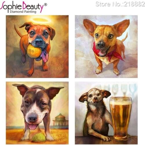 New Diy Diamond Painting Cross Stitch Needlework Embroidery Hot Style Europe Animals Dog Handcraft Mosaic Home Decor Craft Arts