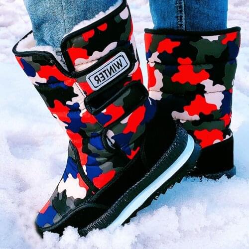 New Winter Womens Snow Boots Lovely Pure Color Warmth Combat Boot Wool Flat Shoes Rubber Non-Slip Plus Thick Girls Cotton Shoes