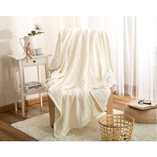 Blanket 9 Colour Hot Sale 100% High Quality Sheep Velvet Cover 120*180cm Blanket Wool Knitted Warmth Blankets Sofa/Bed Winter