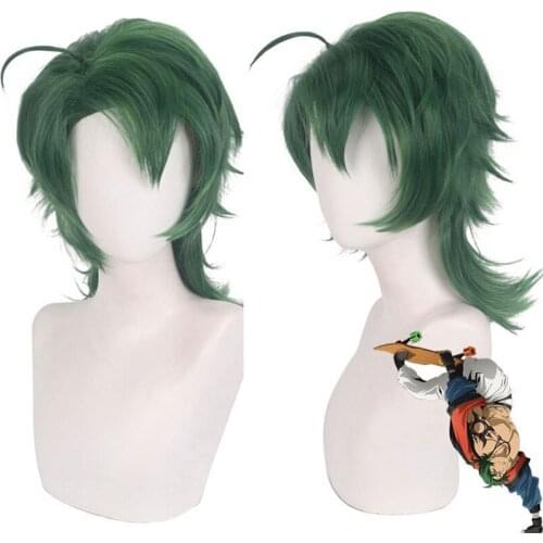 Joe Kojiro Nanjo Wig Mixed Gree Hair Wig Anime SK8 the Infinity Cosplay Hair Synthetic Cosplay Wig 35cm