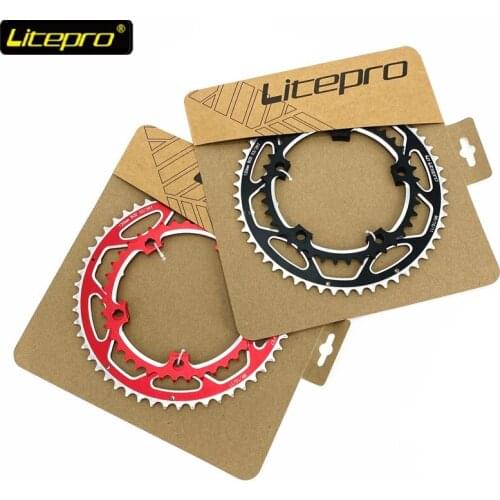 Litepro Double Chainwheel 130 BCD 39T 53T 9-10-11 Speed Road Bicycle Folding Bike Chainring Aluminum Alloy UltraLight