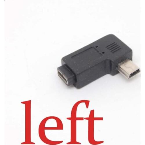 10pcs Mini USB Type A male to Micro USB B feMale 90 Degree Left Angle Adapter