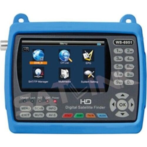 Genuine Satlink WS-6951 DVB-S DVB-S2 Satellite Meter WITH MPEG-2/MPEG4 compliant with backlight 4.3 inch LCD + Free shipping