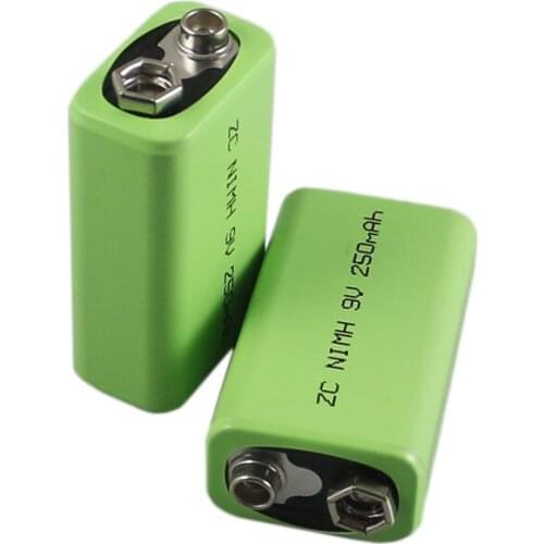 In 9V Ni MH rechargeable battery 250 MAH microphone multimeter measuring instrument meter remote control instrument Rechargeable