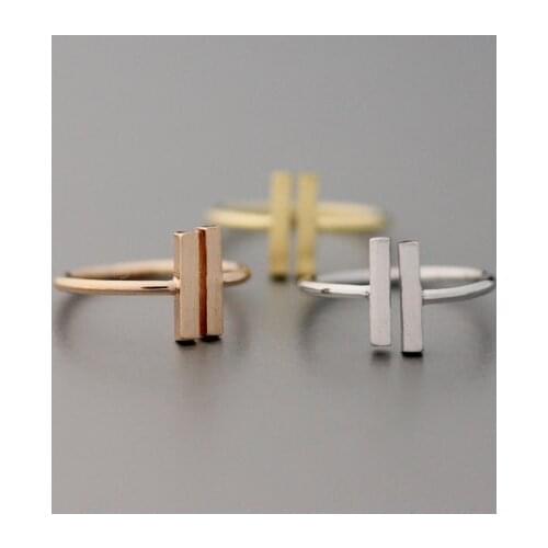 30pcs/Lot Adjustable rings Fashion double line parallel line design is equal to symbol modeli ring Jewelry Women wholesale