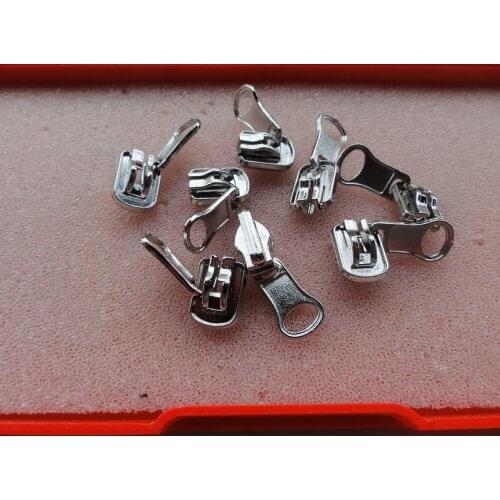 3# 10pcs/lot silver reversible slider metal slider for nylon zipper two sides slider free shipping