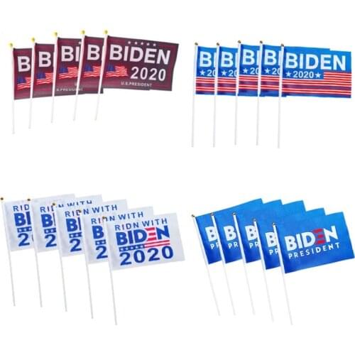 Hand Held Joe Biden Flag For United States President 8.3 X 5.5 X 11.8 Inch Mini Flag For Election Day 5 Pack