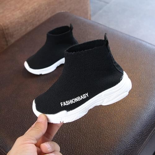 Spring Kids Sneakers Children Casual Shoes Slip-on Breathable Kids Socks Shoes Non-slip 2021 Casual Boots Boys Girls Sport Shoes