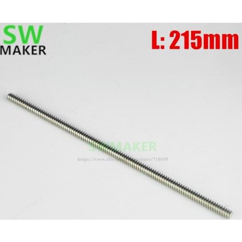 1pcs Wanhao I3 Mini Screw Rod/Lead Screw T8*8 215mm of Duplicator i3 Mini FDM FFF 3D Printer Parts