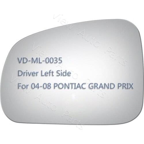 Outside Mirror Glass for 2004-2008 PONTIAC GRAND PRIX Driver Left Side