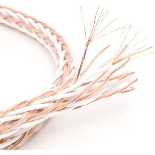 Per Meter HIFI 8TC 7N OCC Pure Copper Speaker Cable Hi-End Audio Speaker Wire Loudspeaker Cable