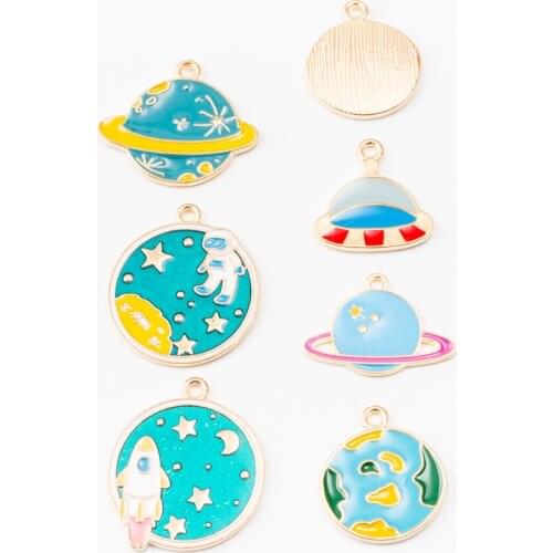 YEPENGFEI 20 PCS Earth set Charms Alloy jewelry Pendants for Jewelry Making DIY Handmade Craft Accessories js2204