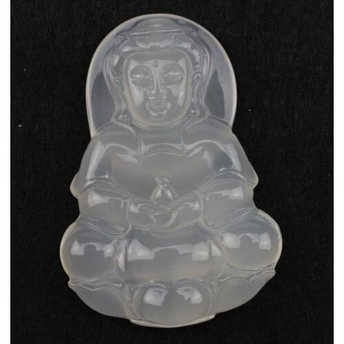 Natural white carnelian Pendant Natural Stone Necklaces Pendants Buddhism Pendant For Woman Free Necklace