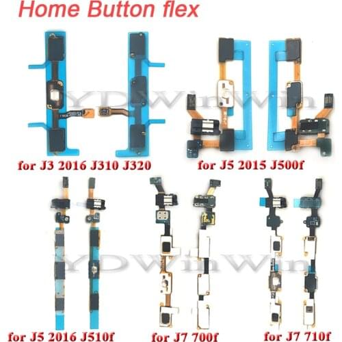 1pcs Home Button Flex Cable + Earphone Jack Ribbon for Samsung Galaxy J3 J310 J320 J5 J500 J510 J7 J700 J710 2015 2016 versions