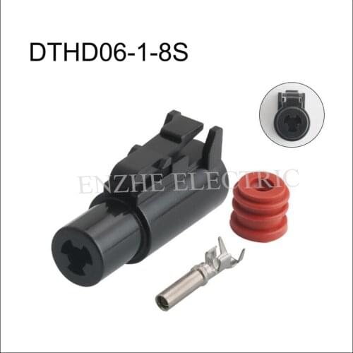 100set DTHD06-1-8S car male Connector cable Terminal jacket auto socket 1 pin female Connector automotive plug DJ70110A-2.3-21