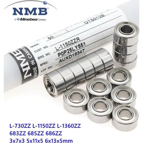 100pcs ORIGINAL NMB high quality high speed bearing L-730ZZ L-1150ZZ L-1360ZZ 683ZZ 685ZZ 686ZZ 3x7x3 5x11x5 6x13x5mm