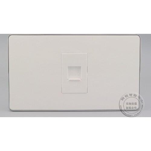 120MM Wall Plate Single Port CAT6 RJ45 Network Ethernet LAN Socket Outlet Panel Faceplate