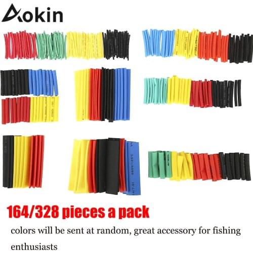 164/328pcs Heat Shrink Sleeving Tube Tube Assortment Kit Electrical Connection Electrical Wire Wrap Cable Waterproof Shrinkage