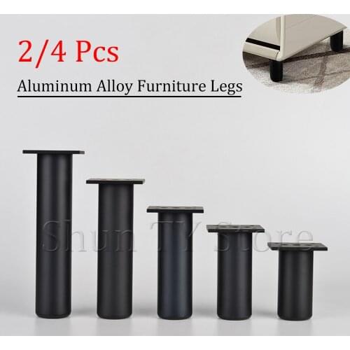 2/4 Pcs 80-300mm Modern Style Furniture Legs Adjustable Aluminum Alloy Furniture Legs For TV Cabinet, Bed, Coffee Table Legs