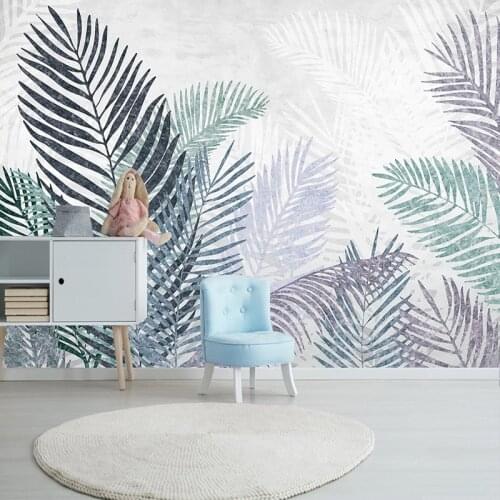 Custom 3D Wall Murals Wallpaper Abstract Leaves Modern Fashion Restaurant Living Room TV Background Photo Papier Peint Mural 3D