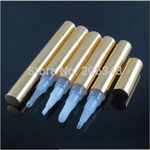 5ml gold cosmetic pen for lip gloss cream /mascara/Eyelash growth liquid/ teeth whitening tube