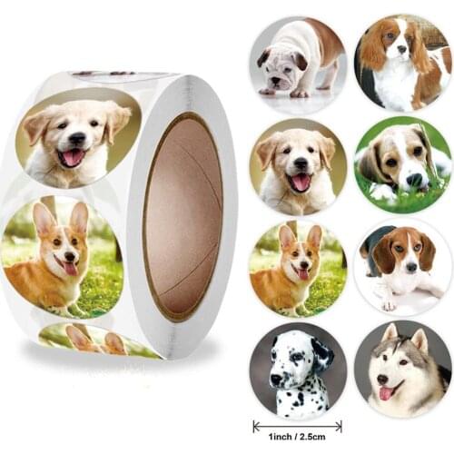 500pcs New Creative Animals Cat Stickers 1inch Labels Reward Sticker For School Teacher Kids Smiley Stationery Sticker Supplies