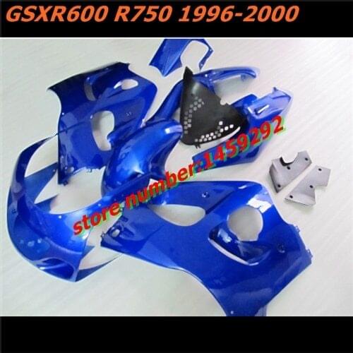 Nn Motocycle Accessories All blue motorcycle Fairings for A 96 97 98 99 00 GSXR600 SRAD/750 GSX-R750 GSXR600 1996-2000 body