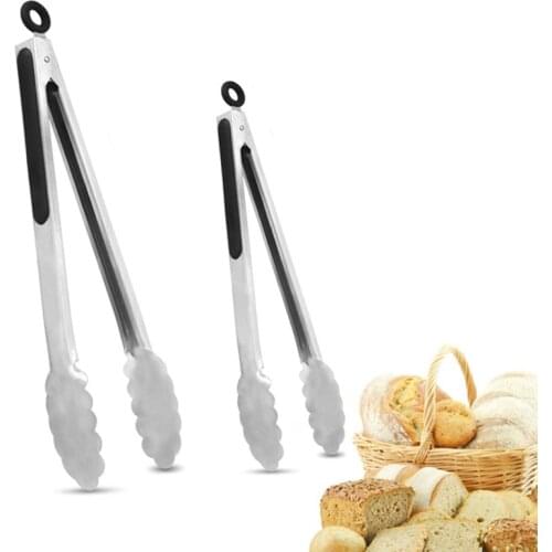 Non-Stick Kitchen Barbecue Grilling Cooking Tong Silicone BBQ Grilling Tong Salad Bread Serving Tong Utensilios De Cocina Home