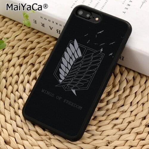 MaiYaCa Attack On Titan Wings Phone Case Cover for iPhones 5s SE 6 6s 7 8 Plus X XR XS 11 12 Pro max samsung galaxy S7 S8 S9 S10