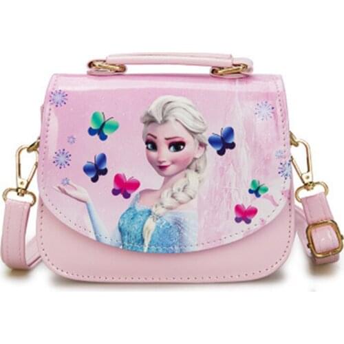 Disney princess cartoon children Shoulder bag girl gift handbag Frozen Elsa kid package messenger bag key cosmetic Storage