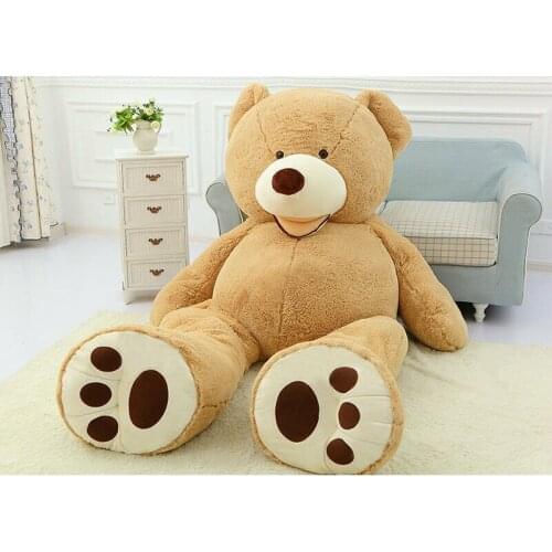 63'' Giant Big Teddy Bear Plush Soft Toy Doll Shell Cover Zipper No Cotton Gifts Cat Plush Plush Toys Stuffed Animals Plush doll