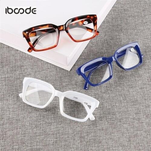 Iboode Classic Reading Glasses Women Men Trendy Square Frame Presbyopic Eyeglasses Reader Far Sight Eyewear Diopter +1.0 To +4.0