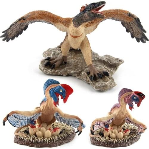 Simulation Archaeoteryx Oviraptor Dinosaur Action Figure Park Kingdom World Kids Plastic Model Toy