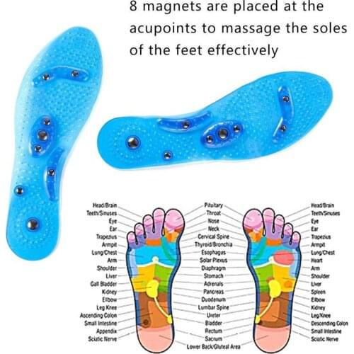 Magnetic Massage Shoe Insole Acupressure Slimming Shoe Gel Insoles Therapy Silicone Shoe Inserts Foot Health Care Medical Tools