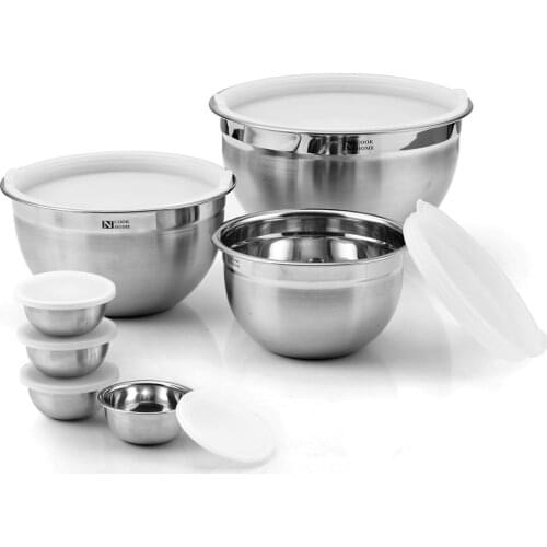 Ingredients Standby Bowls Mixing Bowl 18/10 Stainless Steel DIY Cake Bread Salad Mixer Kitchen Cooking Tools 14pc/set