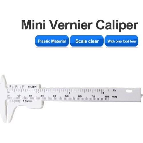 Mini Plastic Vernier Caliper Gauge Micrometer 80MM Mini Ruler Accurate Measurement Tools Standard Vernier Caliper