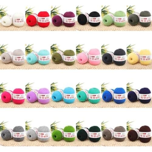 Soft Thin Cashmere Wool Yarn Multiple Colors Hand-Knitted Yarn Balls Handmade Wool Couture Making Material Supplies
