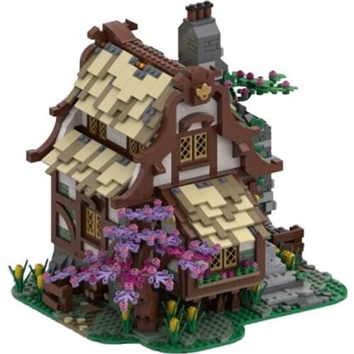 The Medieval Farm and Tree House Building Blocks Set Watermill Hut Model Bricks DIY Assemble Toys Children Birthday Gift