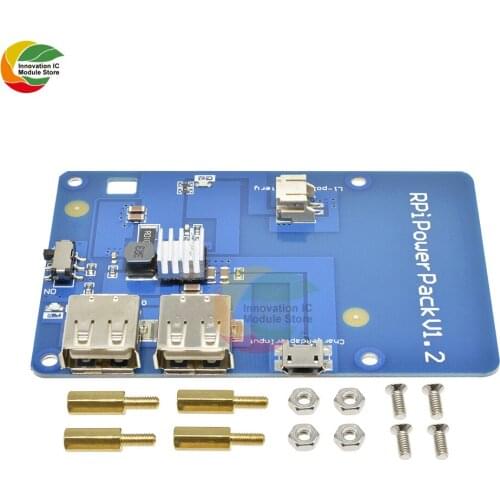 Raspberry Pi 3 Power Supply Module Board Dual Double USB For LCD Screen Lithium Battery Expansion Module For Raspberry Pi 3