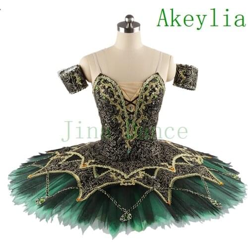 Professional Ballet Tutu Black Emerald Green Professional Pancake Tutus Girls Professional Ballet Tutus Jade Girls Ballet Tutu