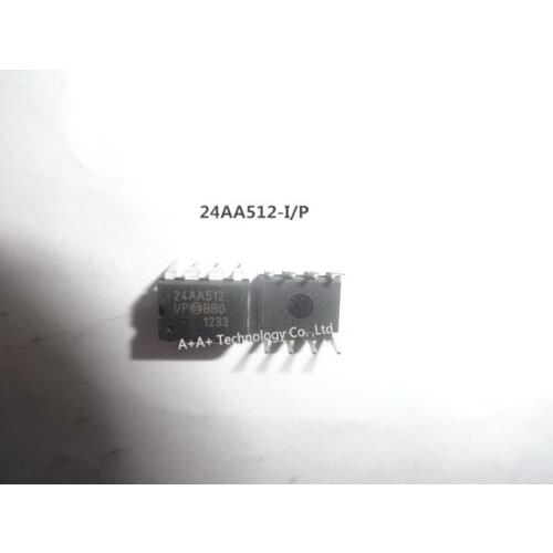 Hot Sale 24AA512-I/P 24AA512 IC Eeprom 512Kbit 400KHZ 8DIP New and Original 10pcs/lot