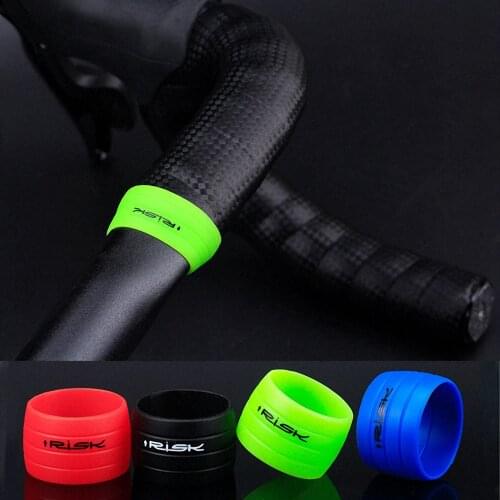 RISK Handlebar with Fixed Ring Sleeve Road Mountain Bike Winding Bend Bar Non-slip Silicone Belt Buckle Line Protection Tools